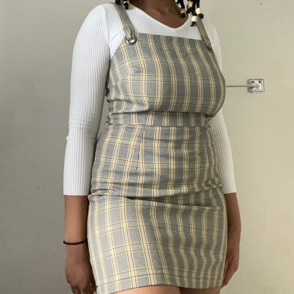 Sleeveless Plaid School Girl Mini Dress